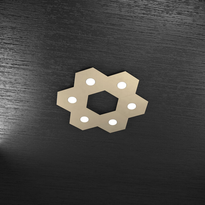 Top-light - Plafoniera Moderna Hexagon Metallo
