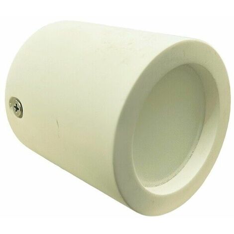 Plafoniera moderna in gesso e vetro verniciabile rotonda 7.5x7 cm e attacco gu10 massima potenza supportata 10w