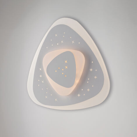 Plafoniera Moderna In Metallo Bianco Led Integrato 3000K E 4500 K Diam. 50 Cm