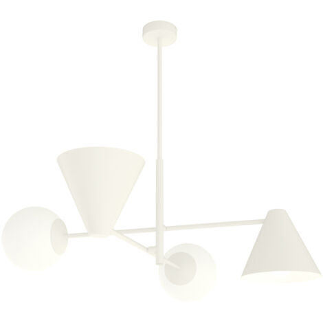 Plafoniera Moderna Industrial Njord 4 Luci Bianco