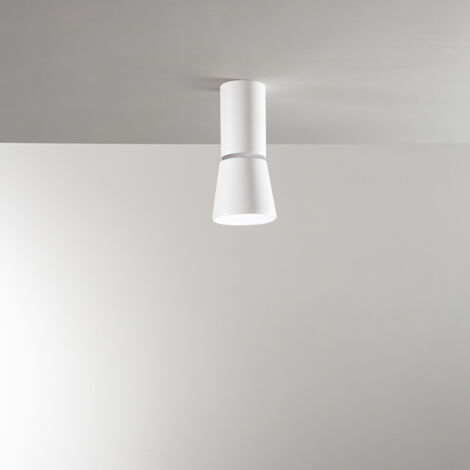 Plafoniera Moderna Kone Metallo Bianco Led 10W 3000K Ip20