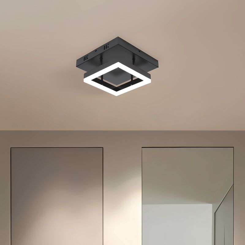 Image of Plafoniera Moderna LED Lampada da Soffitto Interna Illuminazione Soffitto Quadrata Luce Bianco Fredda