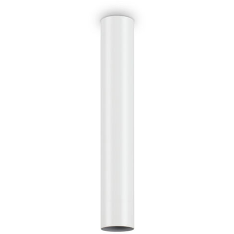 Plafoniera Moderna Look Metallo Bianco 1 Luce 7W 3000K Luce Calda H40Cm
