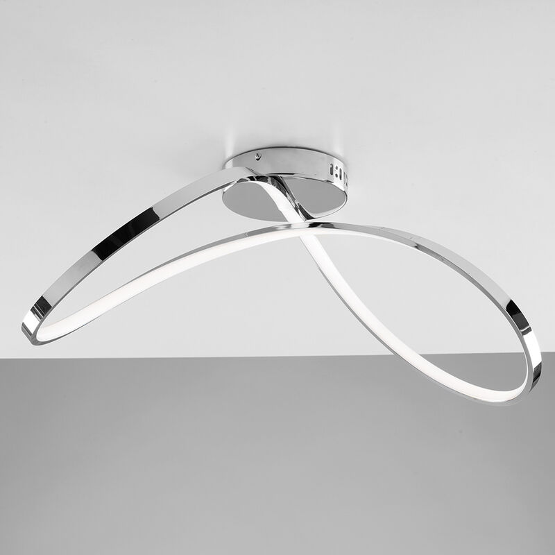 Image of Be Light - Plafoniera Moderna Luce Led Integrata Metallo e Alluminio Cromo Serie Infinity