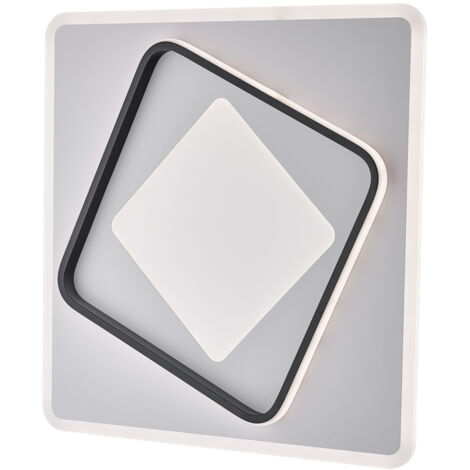 Plafoniera Moderna Lulu' In Alluminio Bianco Nero Led Integrato Cct
