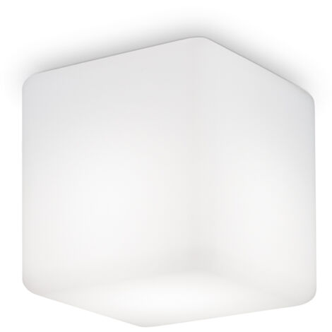 Plafoniera Moderna Luna Alluminio Bianco 1 Luce E27