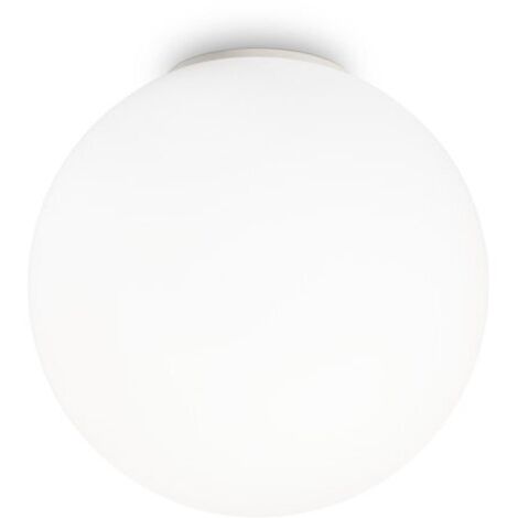 Plafoniera Moderna Mapa Vetro Bianco 1 Luce E27 D40Cm