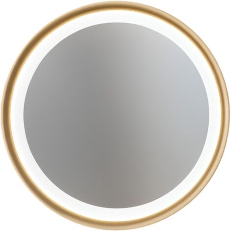 Plafoniera Moderna Mirò Metallo Oro Spazzolato E Silicone Led 59W 3000K D60Cm