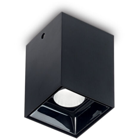 Plafoniera Moderna Nitro Alluminio Nero Led 10W 3000K Luce Calda