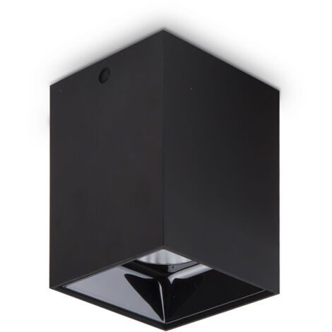 Plafoniera Moderna Nitro Alluminio Nero Led 15W 3000K Luce Calda