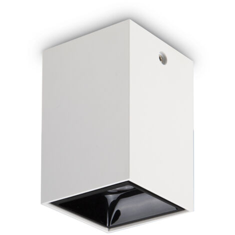 Plafoniera Moderna Nitro Square Alluminio Bianco Led 15W 3000K Luce Calda