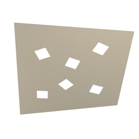 Plafoniera Moderna Note Metallo Sabbia 6 Luci Gx53 73Cm