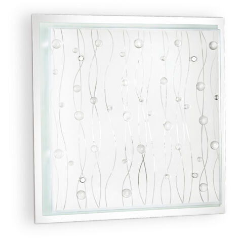 Plafoniera Moderna Ocean Metallo Trasparente 3 Luci E27