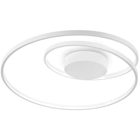 Plafoniera Moderna On-Off Oz Metallo Bianco Led 48W 3000K Luce Calda