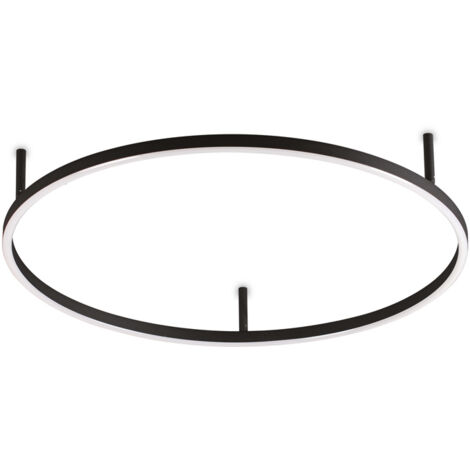 Plafoniera Moderna Oracle Alluminio-Materie Plastiche Nero Led 38W 3000K