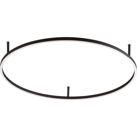 Plafoniera Moderna Oracle Alluminio-Materie Plastiche Nero Led 55W 3000K