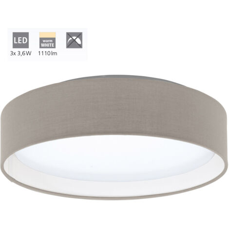 Plafoniera Moderna Pasteri Policarbonato Bianco 3 Luci Led 3,6W