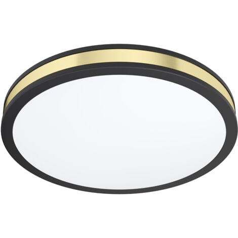 Plafoniera Moderna Pescaito Acciaio Nero Luce Led Integrato 19,5W