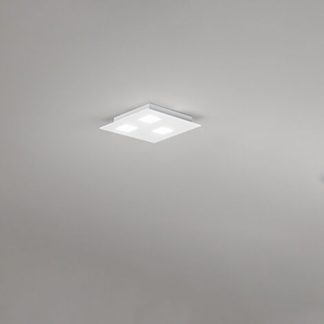 Plafoniera Moderna Pixel Metallo Bianco Acrilico 3 Luci Gx53