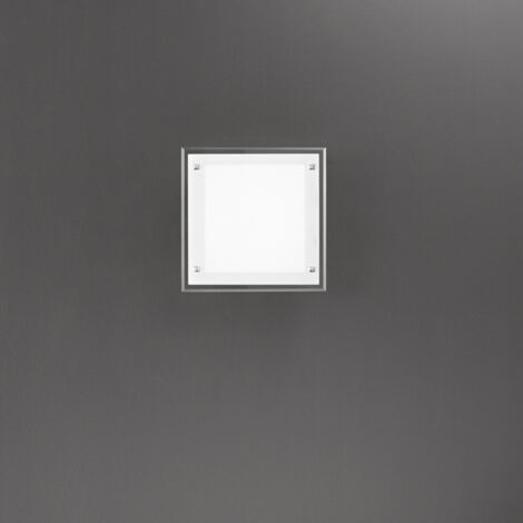 Plafoniera Moderna Plain Vetro Bianco Led 20W Dimmerabile Ip20