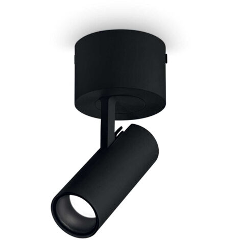 Plafoniera Moderna Play Alluminio Nero Led 7W 3000K Luce Calda