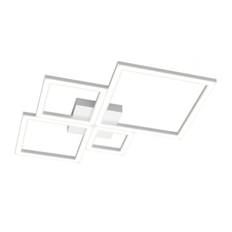Plafoniera Moderna Quadrata Four Squares Alluminio Bianco Led 71W