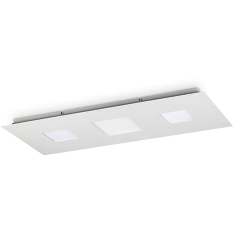 Plafoniera Moderna Relax Alluminio Bianco Led 58W 3000K Luce Calda