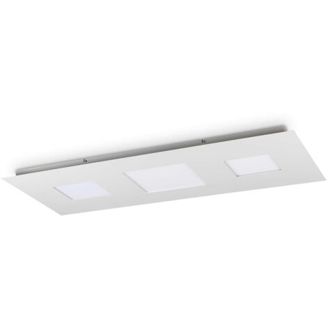 Plafoniera Moderna Relax Alluminio Bianco Led 78W 3000K Luce Calda