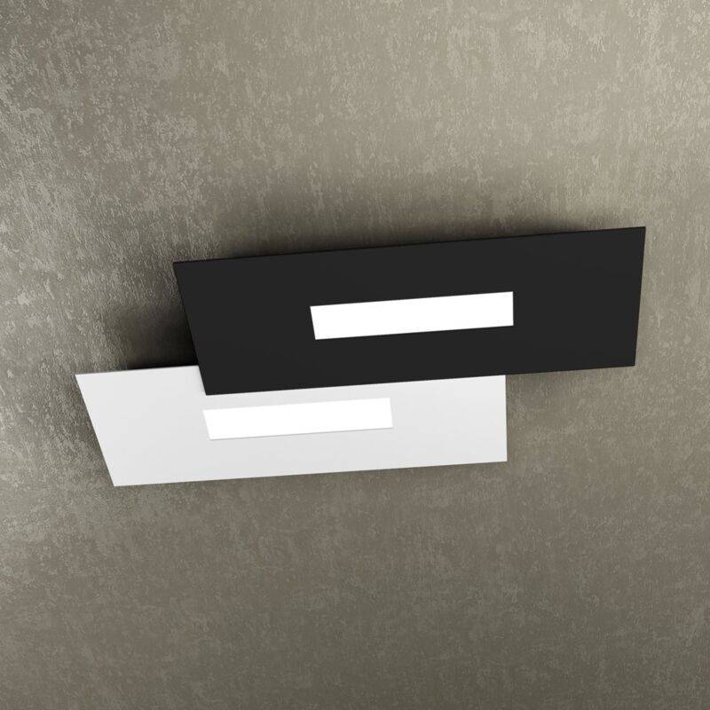 Plafoniera Moderna Rett. 2 Moduli Wally Metallo