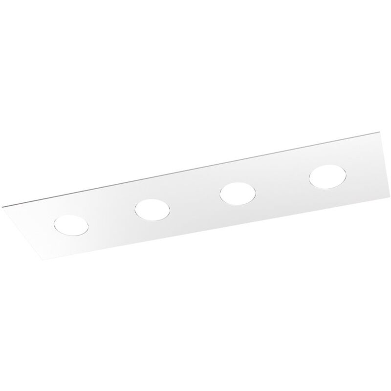 Image of Plafoniera Moderna Rettangolare Area Metallo Bianco Metallo 4 Luci Gx53 - Bianco