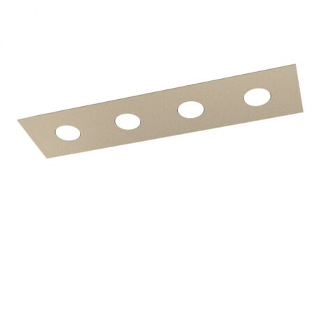 Plafoniera Moderna Rettangolare Area Metallo Sabbia 4 Luci Gx53