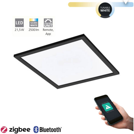 Plafoniera Moderna Salobrena-Z Alluminio Nero Luce Led Integrato 21,5W