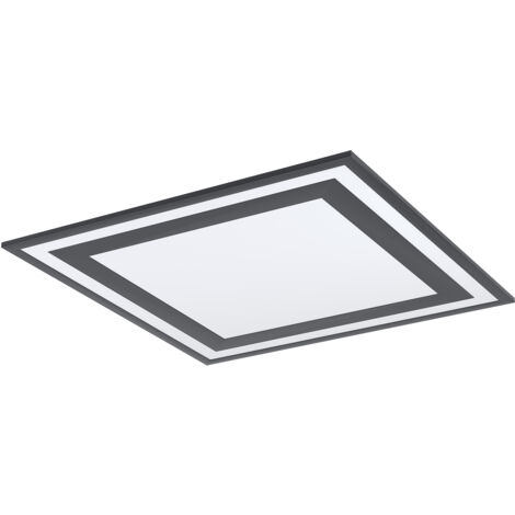 Plafoniera Moderna Savatarila Alluminio Nero Luce Led Integrato 32,5W
