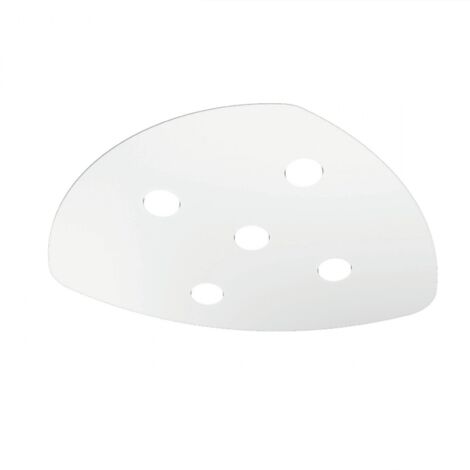 Plafoniera Moderna Shape Metallo Bianco 5 Luci Gx53