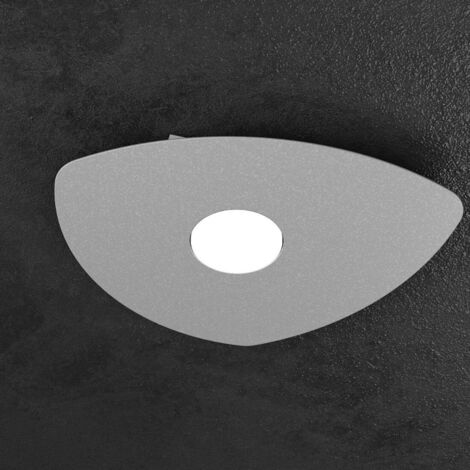 Plafoniera Moderna Shape Metallo Grigio 1 Luce Gx53