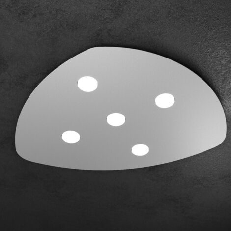 Plafoniera Moderna Shape Metallo Grigio 5 Luci Gx53