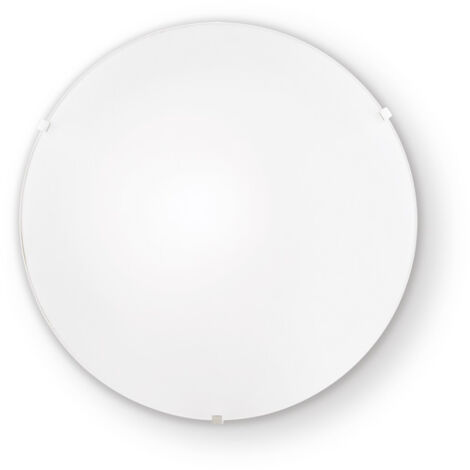Plafoniera Moderna Simply Vetro Bianco 1 Luce E27