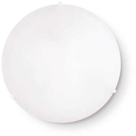 Plafoniera Moderna Simply Vetro Bianco 3 Luci E27
