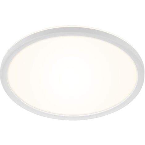 Plafoniera Moderna Slim Drip Plastica Bianco Led Integrato 19W 4000K