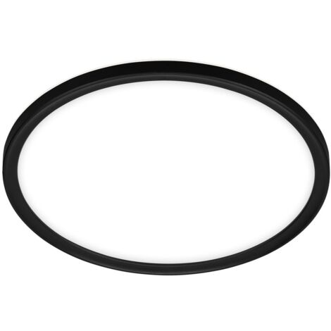 Plafoniera Moderna Slim Drip Plastica Nero Led Integrato 19W 4000K
