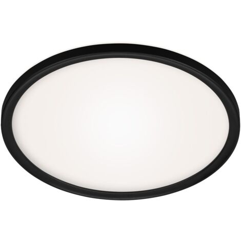 Plafoniera Moderna Slim Drip Plastica Nero Led Integrato 22W 4000K
