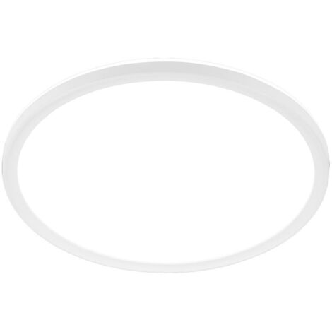Plafoniera Moderna Slim Plastica Bianco 42Cm Led Integrato 22W 4000K
