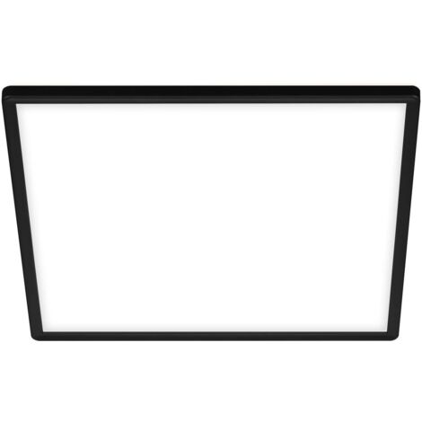 Plafoniera Moderna Slim Plastica Nero Led 18W 4000K