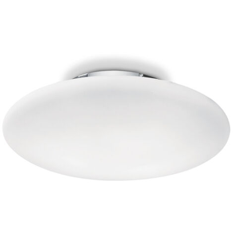 Plafoniera Moderna Smarties Vetro Bianco 2 Luci E27