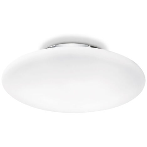 Plafoniera Moderna Smarties Vetro Bianco 3 Luci E27