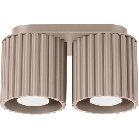 Plafoniera moderna taupe ovale 21 cm 2xGU10 AURA Sollux