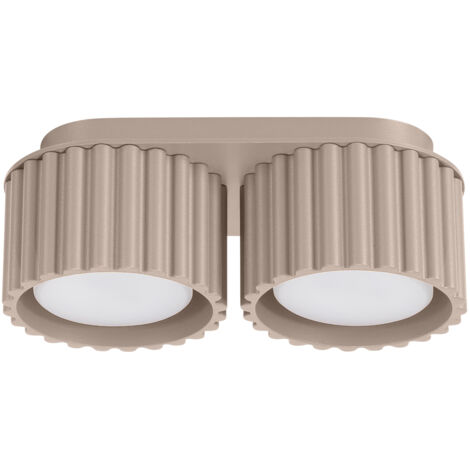 Plafoniera moderna taupe ovale 21 cm 2xGX53 AURA Sollux