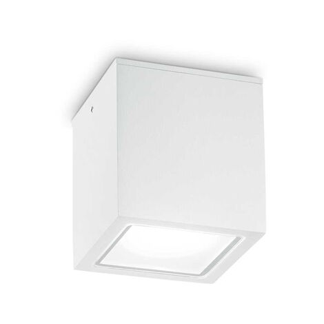 Plafoniera Moderna Techo Metallo Bianco 1 Luce Gu10 Small