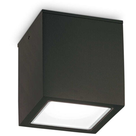 Plafoniera Moderna Techo Metallo Nero 1 Luce Gu10 Big
