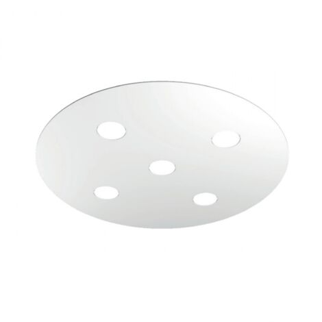 Plafoniera Moderna Tonda Cloud Metallo Bianco 5 Luci Gx53